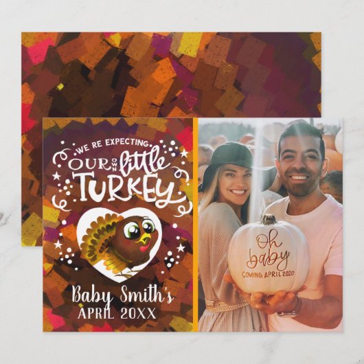 感謝妊娠発表 招待状 (正面/裏面)