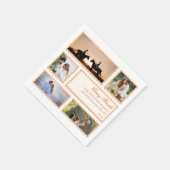 感謝家族感謝記念撮影コラージュパーティー スタンダードカクテルナプキン (角)