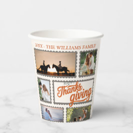 感謝家族感謝記念撮影コラージュパーティー 紙コップ