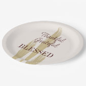 感謝小麦、感謝賛美感謝9" ペーパープレート (アングル)