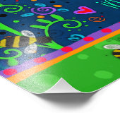 感謝引用文グリーンブルーフローラアーお洒落ト フォトプリント (角)