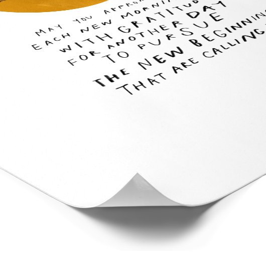 感謝引用文感動的 – ホームオフィスデコール ポスター (角)