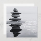 感謝引用文石のバランスグリーティングカード (正面/裏面)