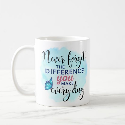 感謝忘れする違いはない コーヒーマグカップ (左)