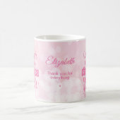 感謝忘れの意を表すNever Pink コーヒーマグカップ (中央)