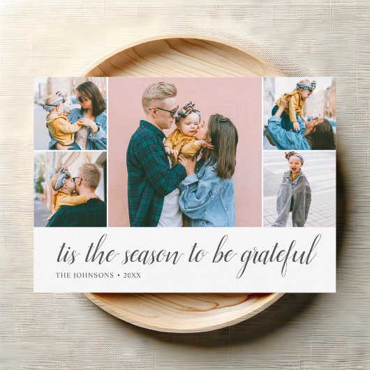 感謝恩典フォトコラージュ シーズンカード