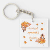 感謝恩賛美オレンジブラウン紅葉 キーホルダー (正面)