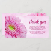 感謝悔やみや弔慰葬儀ピンク サンキューカード (正面/裏面)