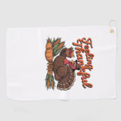 感謝感じのクラシックTシャツ ゴルフタオル (横)