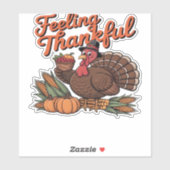 感謝感じのクラシックTシャツ シール (シート)