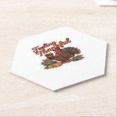 感謝感じのクラシックTシャツ ペーパーコースター (アングル)