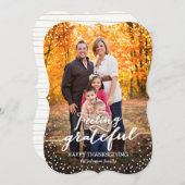 感謝感じ感謝の写真カード シーズンカード (正面/裏面)