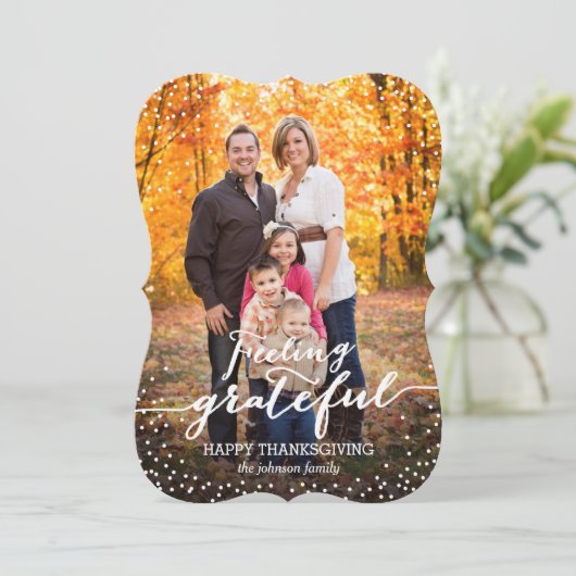 感謝感じ感謝の写真カード シーズンカード (スタンド正面)