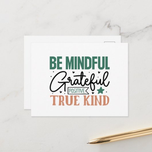 感謝感動的の意を前向き込めて ポストカード (正面/裏面インサイチュ)