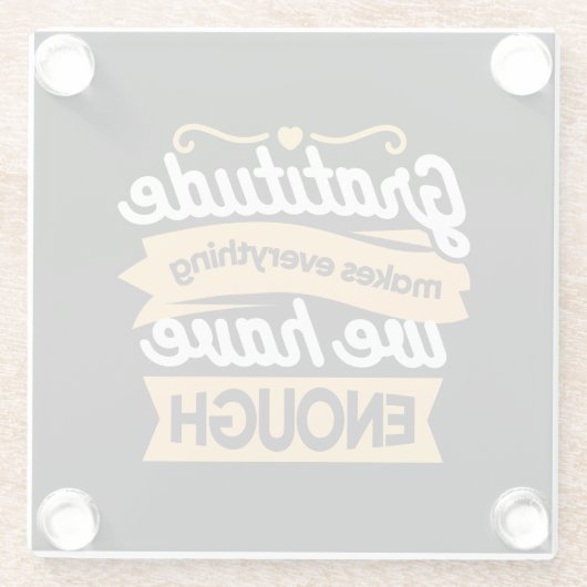 感謝感動的タイポグラフィ引用文 ガラスコースター (裏面)