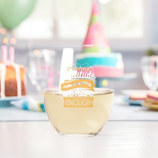 感謝感動的タイポグラフィ引用文 ステムなしワイングラス (インサイチュ (バースデー))