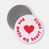 感謝感動的引用文ハートスマイル マグネット (正面/裏面)