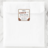 感謝感謝していする人には必ずチョコロットを払う スクエアシール (バッグ)