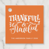 感謝感謝と感謝の秋収穫 フェイバータグ (正面)