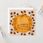 感謝感謝の七面鳥かぼちゃの緑 カード (正面/裏面インサイチュ)
