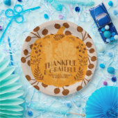 感謝感謝の七面鳥かぼちゃの緑 ペーパープレート (パーティー)