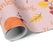 感謝感謝の集まりカボチャシームレス ラッピングペーパー (ロールコーナー)