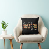 感謝感謝チーテ賛美ープリントタイポグラフィ クッション (椅子)