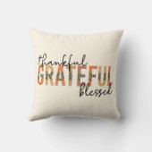 感謝感謝チーテ賛美ープリントタイポグラフィ クッション (裏面)