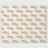 感謝感謝チーテ賛美ープリントタイポグラフィ ラッピングペーパー (フラット)