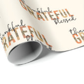 感謝感謝チーテ賛美ープリントタイポグラフィ ラッピングペーパー (ロールコーナー)