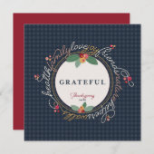 感謝感謝リース感動的カスタム シーズンカード (正面/裏面)
