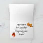 感謝感謝型カボチャのグリーティングカード サンキューカード (内部)