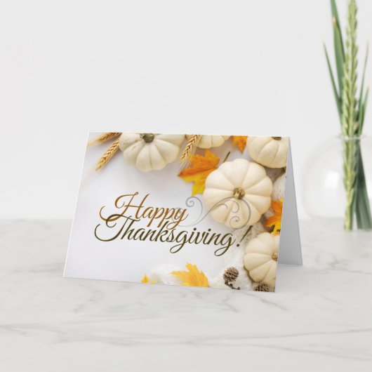 感謝感謝型カボチャのグリーティングカード サンキューカード (正面)