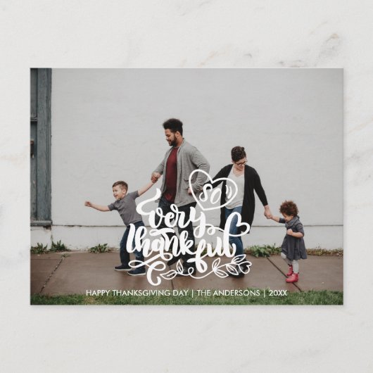 感謝感謝祭の書道 案内ポストカード (正面)