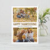 感謝感謝祭エレガント家族2枚の写真 シーズンカード (スタンド正面)