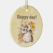 感謝感謝祭秋ファームハウス セラミックオーナメント (右)