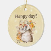 感謝感謝祭秋ファームハウス セラミックオーナメント (左)