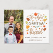 感謝感謝祭賛美の写真 シーズンポストカード (正面)