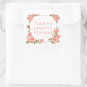 感謝感謝祭賛美システッカー スクエアシール (バッグ)