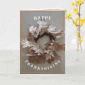 感謝感謝秋秋リーフリース カード (黄色い花)