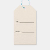 感謝感謝賛美おもしろいヒョウ印刷秋 ギフトタグ (裏面)