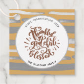 感謝感謝賛美のカスタム感謝祭 フェイバータグ (正面)