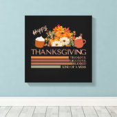 感謝感謝賛美のデザイン キャンバスプリント (インサイチュ (ウッドフロア))