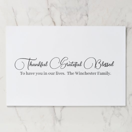 感謝感謝賛美感謝祭ランチョンマット ペーパーパッド (正面)