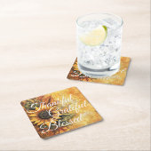 感謝感謝賛美感謝祭秋秋 スクエアペーパーコースター (インサイチュ)