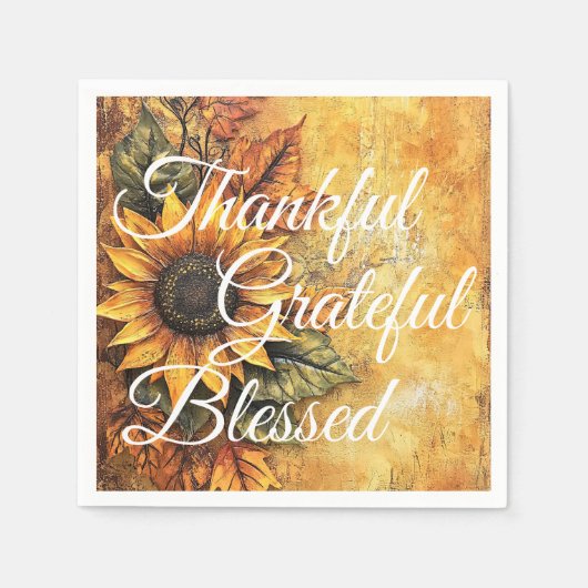 感謝感謝賛美感謝祭秋秋 スタンダードカクテルナプキン (正面)