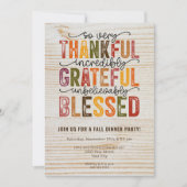 感謝感謝賛美秋ディナーパーティー 招待状 (正面)
