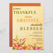 感謝感謝2025賛美感謝祭パーティー 招待状 (正面/裏面)