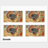 感謝挨拶ヴィンテージシール 長方形シール (シート)