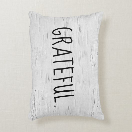 感謝文字オン樺の木ツリーアクセント枕 アクセントクッション (正面(垂直))